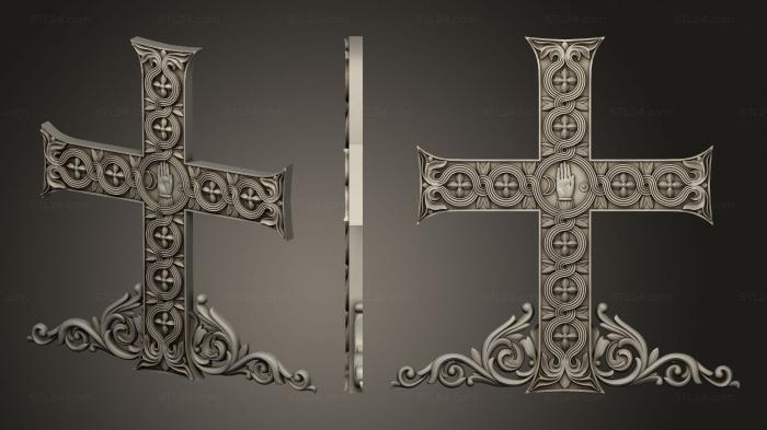 Кресты и распятия (Крест и церковный декор, KRS_0285) 3D модель для ЧПУ станка