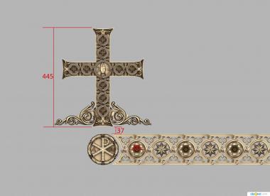 Crosses (Cross and church decoration, KRS_0285) 3D models for cnc