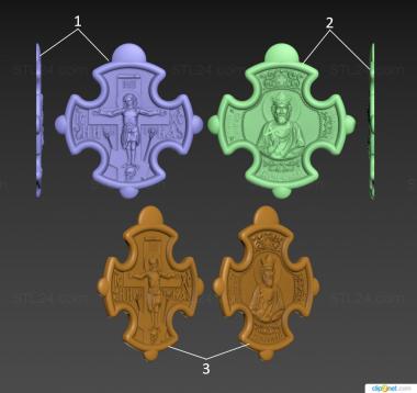 Crosses (Pendant Vyachaslavva, KRS_0290) 3D models for cnc