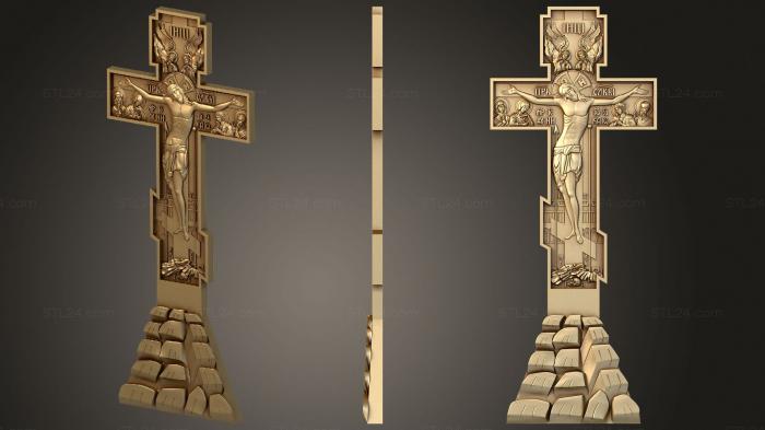 Кресты и распятия (Крест c христом, KRS_0291) 3D модель для ЧПУ станка