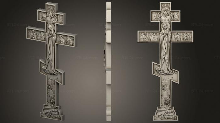 Кресты и распятия (Распятие с девой, KRS_0292) 3D модель для ЧПУ станка