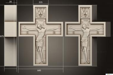 Crosses (Crucifix, KRS_0293) 3D models for cnc