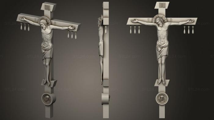 Кресты и распятия (Модель распятия на штоке, KRS_0295) 3D модель для ЧПУ станка