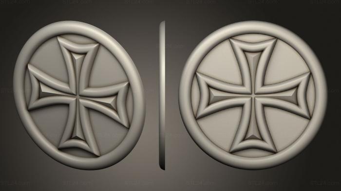 Кресты и распятия (Крест в круге, KRS_0297) 3D модель для ЧПУ станка