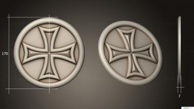 Crosses (Cross in a circle, KRS_0297) 3D models for cnc