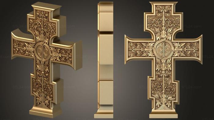 Кресты и распятия (Крест ажурный большой на памятник, KRS_0301) 3D модель для ЧПУ станка