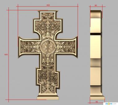 Crosses (Openwork large cross on the monument, KRS_0301) 3D models for cnc