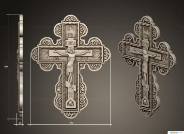 Crosses (Cross and crucifixion, KRS_0302) 3D models for cnc