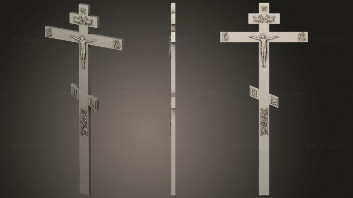 Crosses (Crucifixion with angels above, KRS_0304) 3D models for cnc