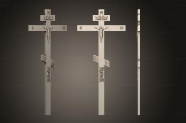 Crosses (Crucifixion with angels above, KRS_0304) 3D models for cnc