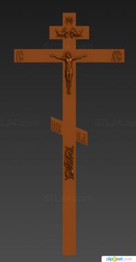 Crosses (Crucifixion with angels above, KRS_0304) 3D models for cnc