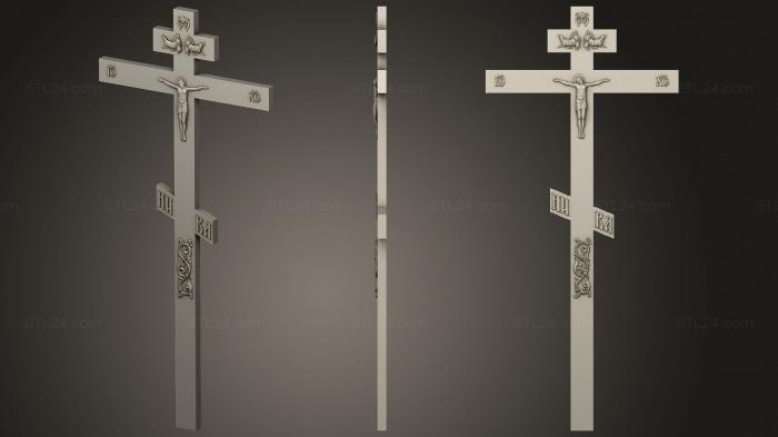 Кресты и распятия (Распятие с ангелами вверху, KRS_0305) 3D модель для ЧПУ станка