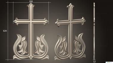 Crosses (Cross with decorations, KRS_0313) 3D models for cnc