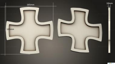 Crosses (Carved panel of the altar, KRS_0321) 3D models for cnc