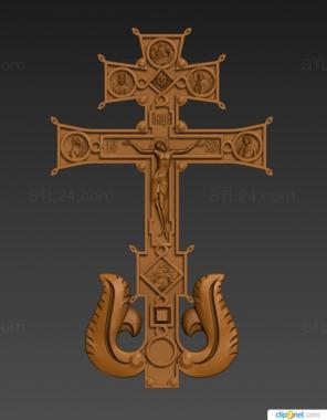 Crosses (Crucifixion version1, KRS_0323) 3D models for cnc