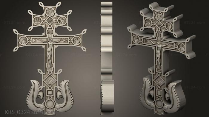 Crosses (Crucifix, KRS_0324) 3D models for cnc