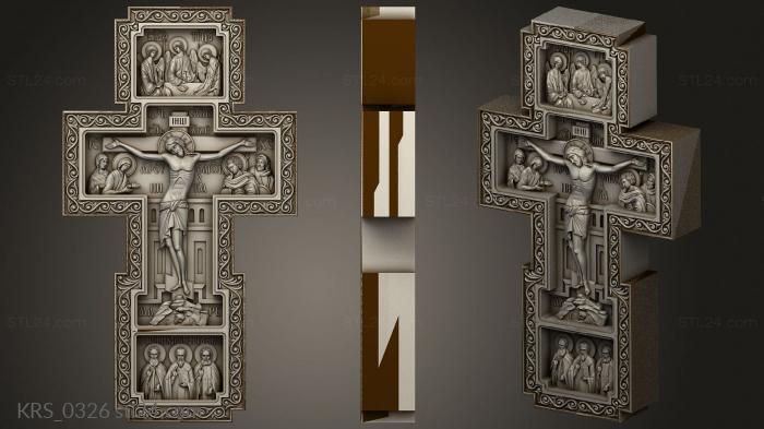 Crosses (The Crucifixion with Jesus and the Saints version 2, KRS_0326) 3D models for cnc