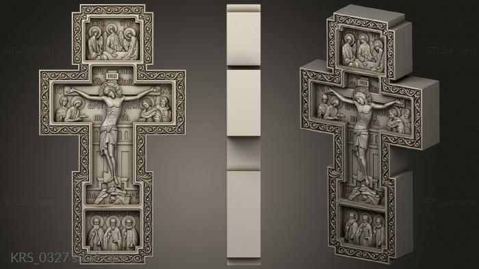 Crosses (The Crucifixion with Jesus and the Saints version 3, KRS_0327) 3D models for cnc