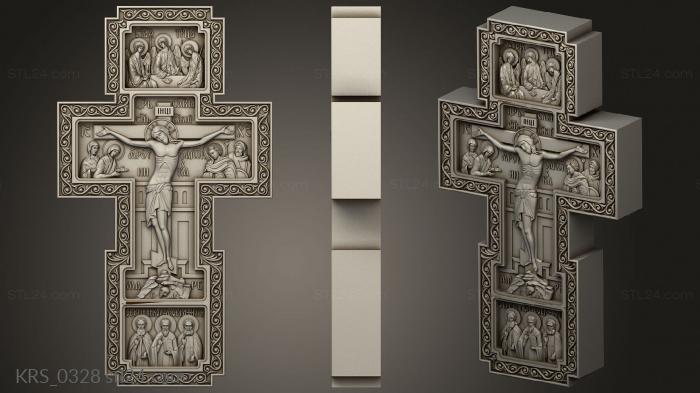 Crosses (The Crucifixion with Jesus and the Saints version 4, KRS_0328) 3D models for cnc