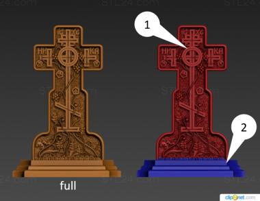 Crosses (Cross with grapevineversion4, KRS_0336) 3D models for cnc