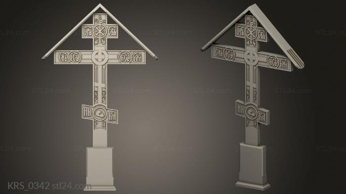 Crosses (Tombstone cross, KRS_0342) 3D models for cnc