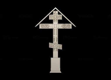 Crosses (Tombstone cross, KRS_0342) 3D models for cnc