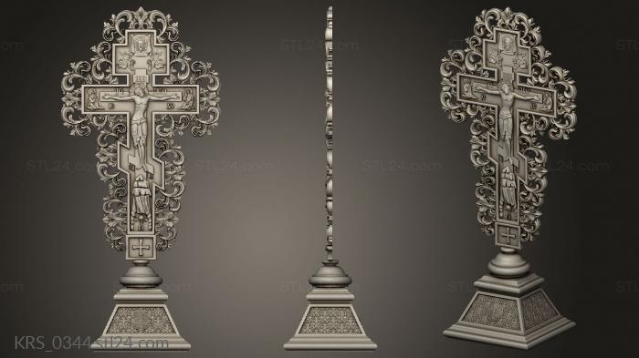 Crosses (Cross with carving around the perimeter, KRS_0344) 3D models for cnc