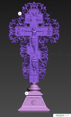 Crosses (Cross with carving around the perimeter, KRS_0344) 3D models for cnc