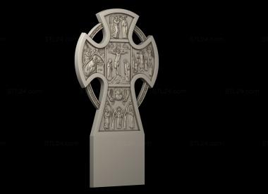 Crosses (Cross with biblical themes, KRS_0346) 3D models for cnc