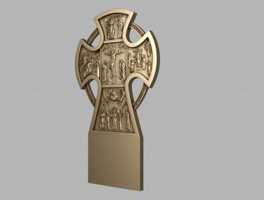 Crosses (Cross with biblical themes, KRS_0346) 3D models for cnc