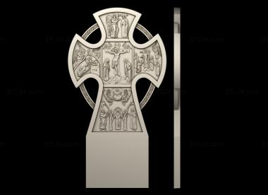 Crosses (Cross with biblical themes, KRS_0346) 3D models for cnc