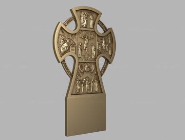 Crosses (Cross with biblical themes, KRS_0346) 3D models for cnc