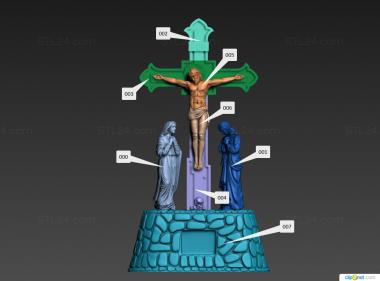 Crosses (Cross by volume with upcoming events, KRS_0347) 3D models for cnc