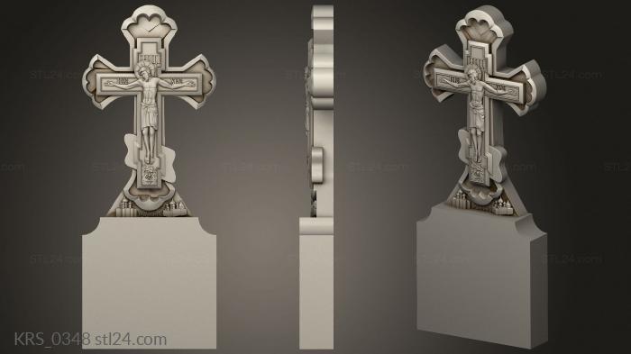 Crosses (Monument to the Crucifixion with Jesus, KRS_0348) 3D models for cnc