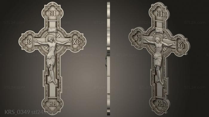 Crosses (Cross crucifixion with Jesus Christ, KRS_0349) 3D models for cnc