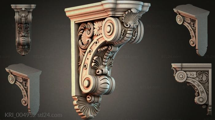 Console with volute and sink 3d STL model