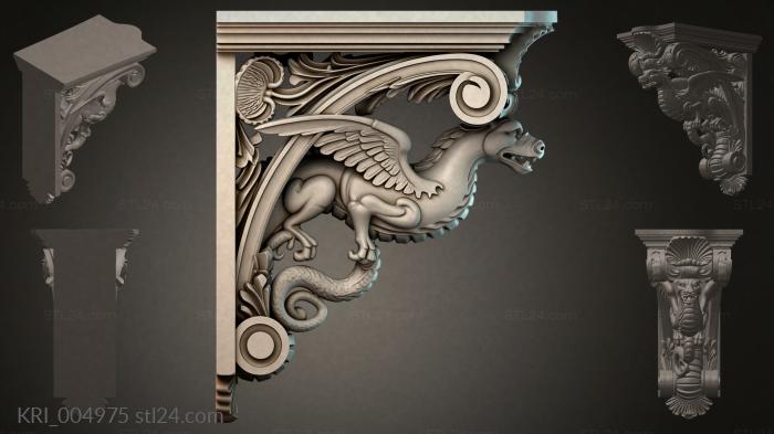 Console with a winged dragon 3d STL model