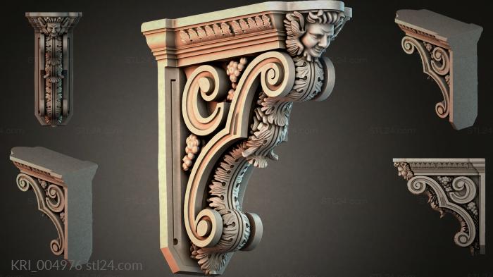 Bracket with harpy and spirals 3d STL model