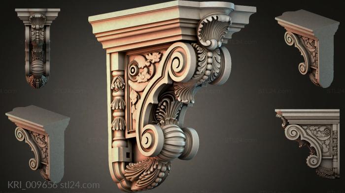 Brackets of different styles - KRI_009656. 3D stl model for CNC
