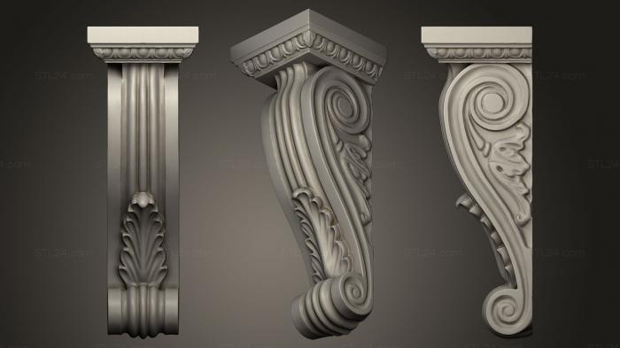 Corbels (Middle Poly Corbles Collection 12, KR_0704) 3D models for cnc