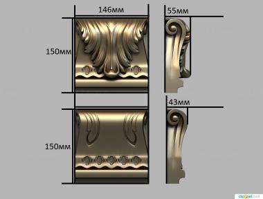 Corbels (Square Bracket for Italian Cuisine, KR_0737) 3D models for cnc