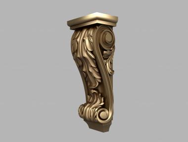 Corbels (Acanthus leaf bracket for door, KR_0743) 3D models for cnc