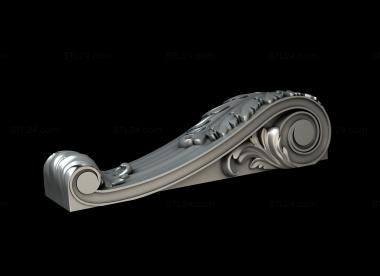 Corbels (Bracket with acanthus leaf, KR_0744) 3D models for cnc