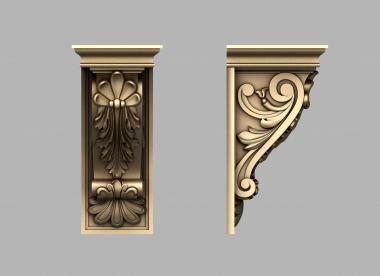 Corbels (Bracket with acanthus leaf, KR_0745) 3D models for cnc