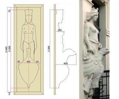 Corbels (Bracket with a Galiunny figure, KR_0747) 3D models for cnc