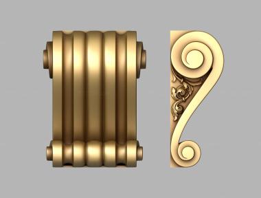 Corbels (Bracket with flutes, KR_0749) 3D models for cnc