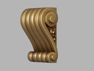 Corbels (Bracket with flutes, KR_0749) 3D models for cnc