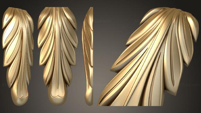 Corbels (Bracket with petals, KR_0750) 3D models for cnc