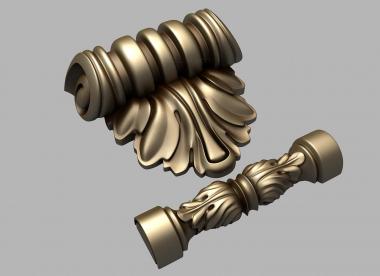 Corbels (Bracket with mini acanthus leaf, KR_0752) 3D models for cnc