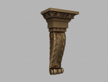 Corbels (Bracket with a very rich decor, KR_0754) 3D models for cnc